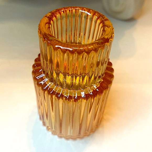 NEW ROBERT STANLEY SIGNATURE COLLECTION 3 PIECE GLASS CANDLE HOLDER - Picture 4 of 6